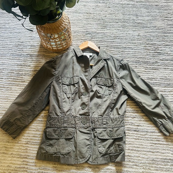 LOFT olive green Utility Jacket - Picture 1 of 5